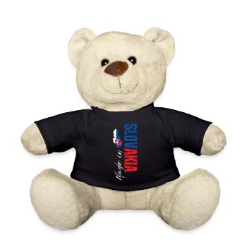 Made in Slovakia, vertical design - Teddy Bear - black - Front