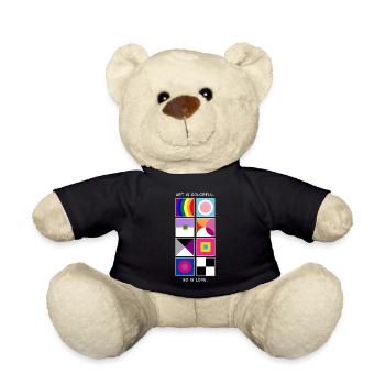 L’art est coloré – l’amour aussi – LGBTQIA+ géométrique - Nounours - noir - Devant