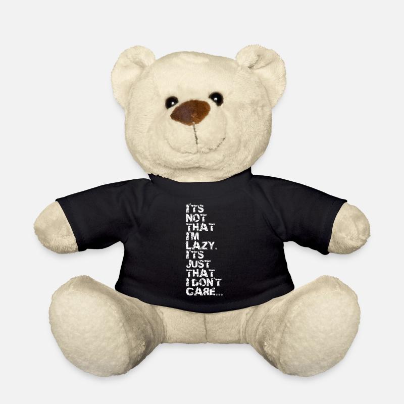 I'm not Lazy v2 - Teddy Bear - black