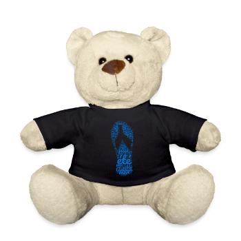 Vacances, été soleil. je vais a la plage - Nounours - noir - Devant