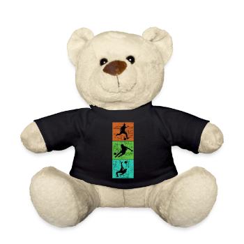 Maillot de foot au look rétro vintage. - Nounours - noir - Devant
