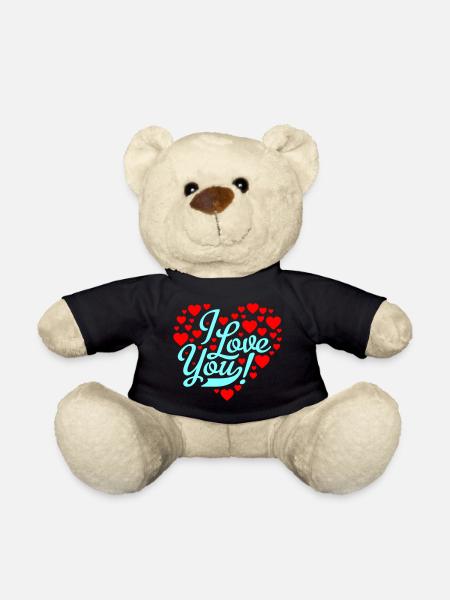 i love you - Nounours - noir