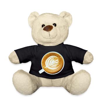 coffee coffee cappuccino espresso2 - Teddy Bear - black - Front