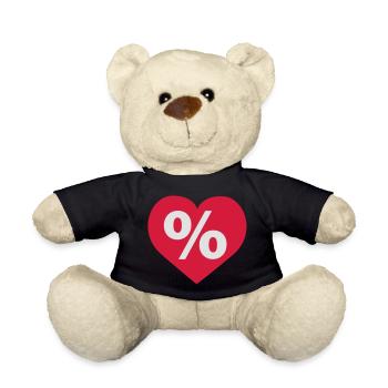 Prozent Herz - Teddy - Schwarz - Vorne