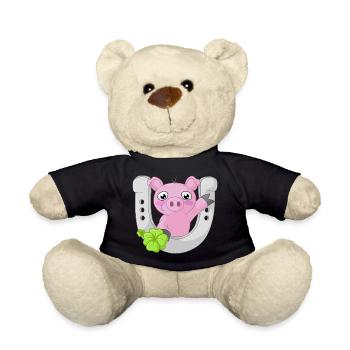 cochon comique du bonheur - Nounours - noir - Devant