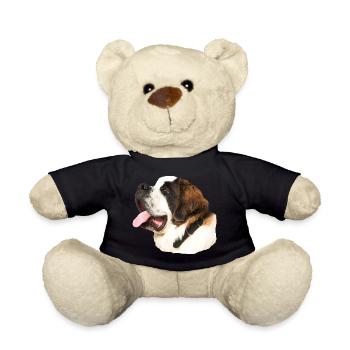 Hund,Hundekopf,Hunde,Bernhardiner,Rettungshund, - Teddy - Schwarz - Vorne