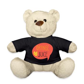 Orangen Saft Geschenk - Teddy - Schwarz - Vorne