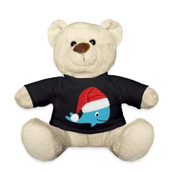 Baleine avec chapeau de Nicolas pour Noël - Nounours - noir - Devant