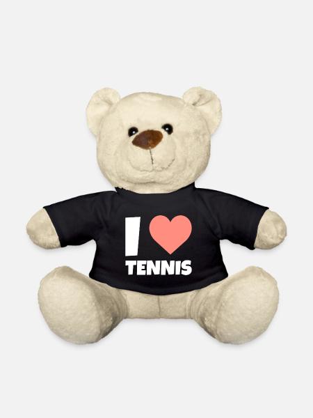 I Love Tennis ich liebe Tennis - Teddy - Schwarz