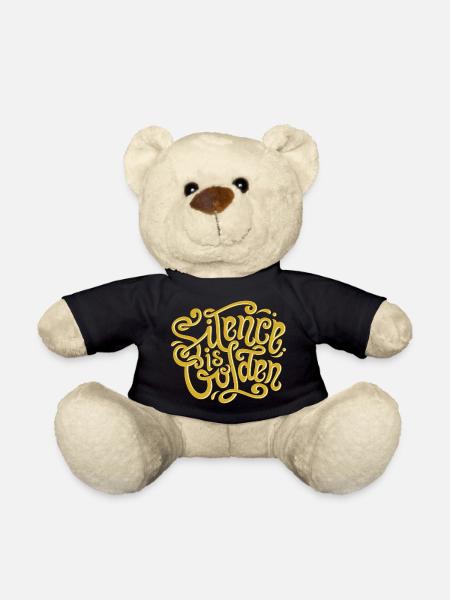 Silence is gold - Teddy Bear - black