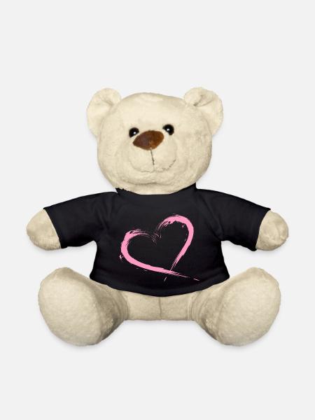 Herz Bürste Rosa Vektorgrafik - Teddy - Schwarz