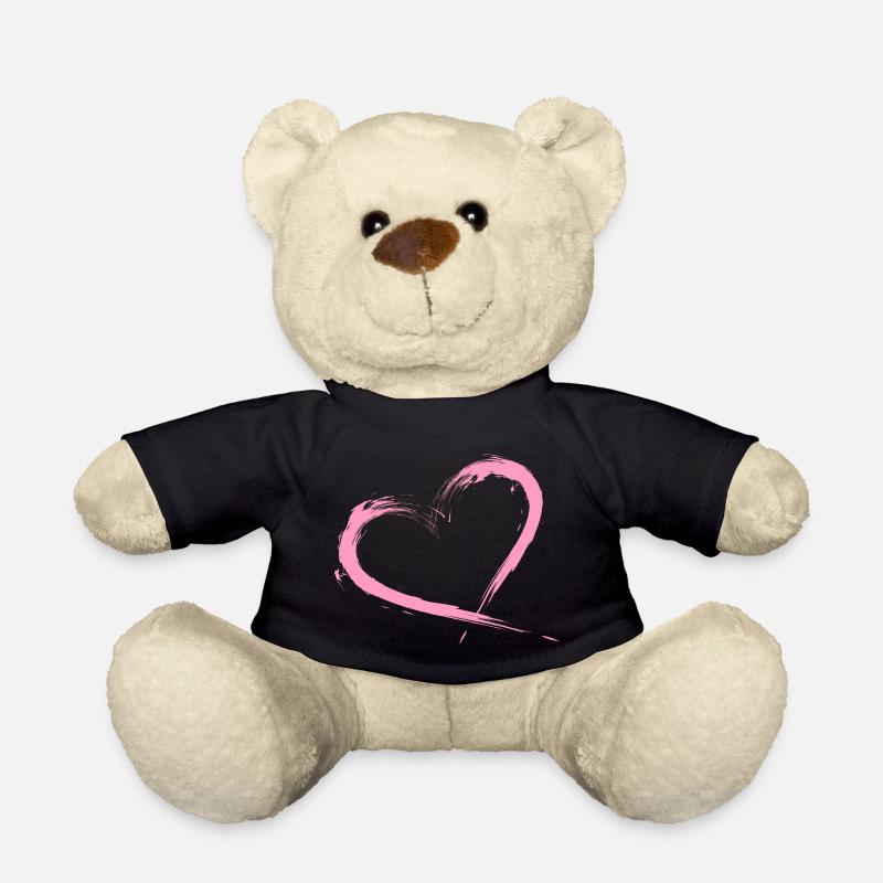 Herz Bürste Rosa Vektorgrafik - Teddy - Schwarz