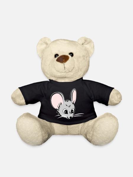 Souris tête de souris - Nounours - noir