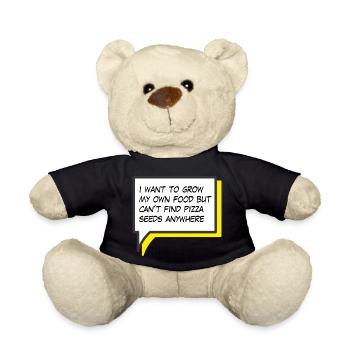 Ich möchte mein eigenes Essen anbauen - Teddy - Schwarz - Vorne