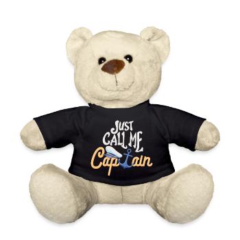 Captain - Just Call Me Captain - Boat - Teddy Bear - black - Front