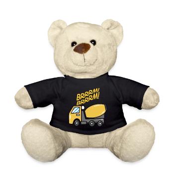 Chantier de chantier de construction bétonnière cadeau - Nounours - noir - Devant