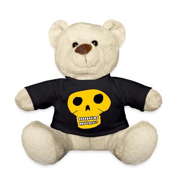 Skull - Skull - Teddy Bear - black - Front