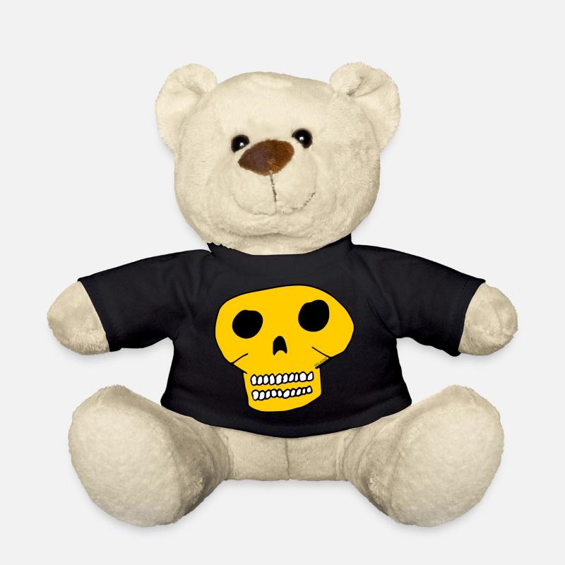 Skull - Skull - Teddy Bear - black