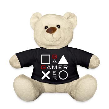 Gamer - Teddy Bear - black - Front