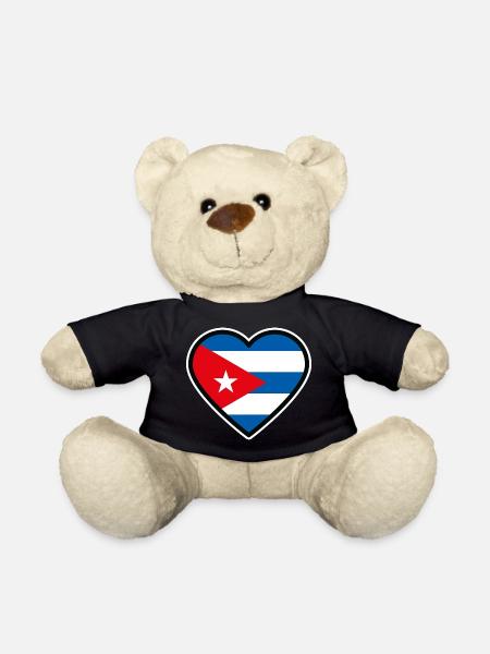 kuba flagge herz - Teddy - Schwarz