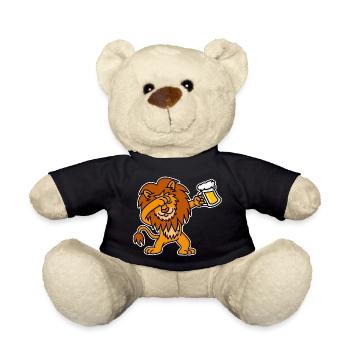Löwe Bier Königstag König Niederländisch geschenk - Teddy - Schwarz - Vorne