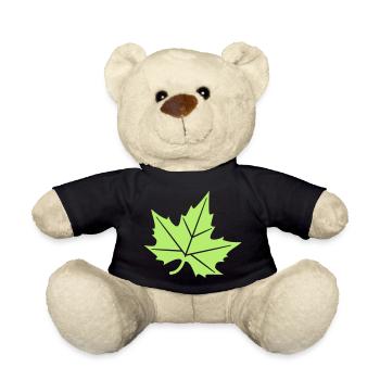 Platane Blatt Design - Teddy - Schwarz - Vorne