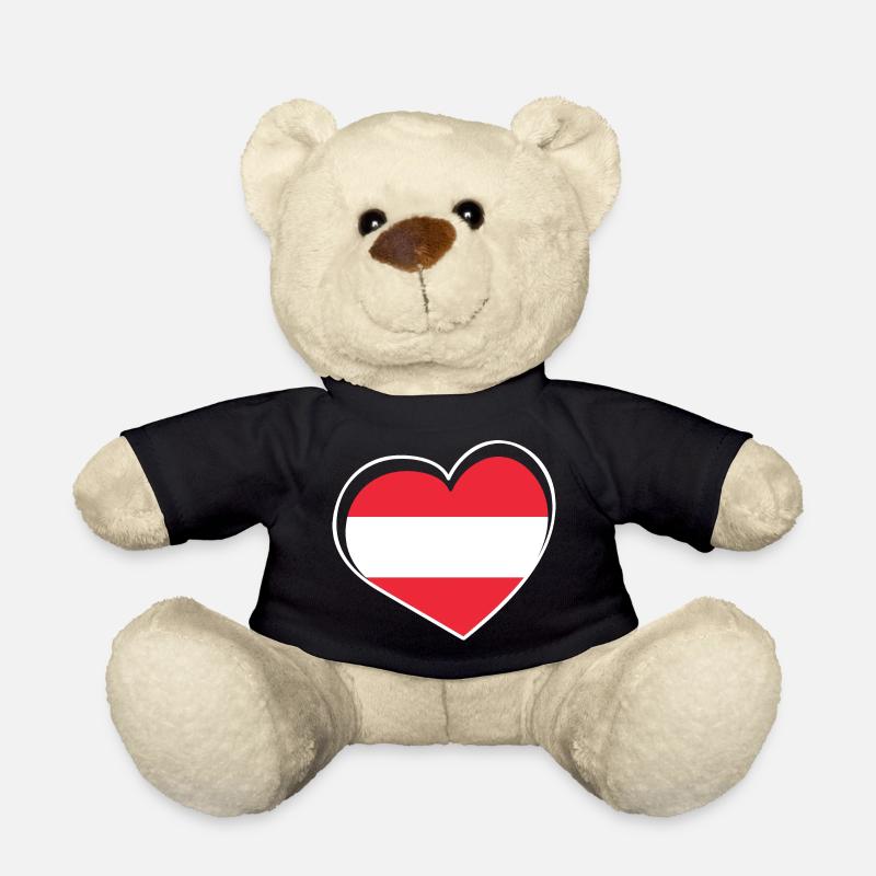 Austria heart - Teddy Bear - black