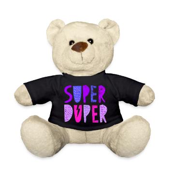Super duper - Teddy Bear - black - Front
