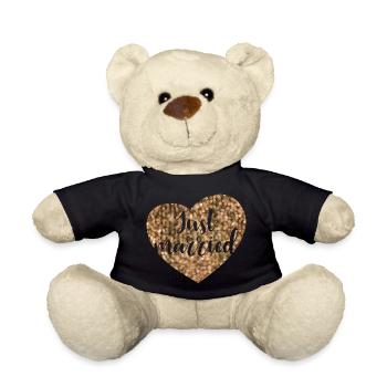 just married herz glam - Teddy - Schwarz - Vorne