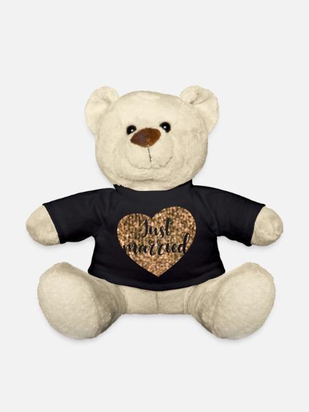 juste marié coeur glam - Nounours - noir