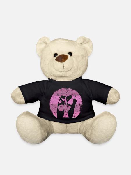 Ballettschuhe Retro Kreis Used Symbol - Teddy - Schwarz