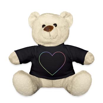 Rainbow Heart Rainbow Heart - Teddy Bear - black - Front