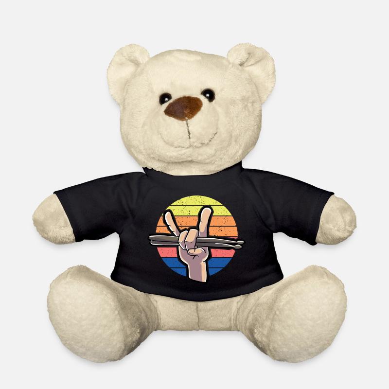 Drumstick Trommeln Schlagzeuger Vintage - Teddy - Schwarz