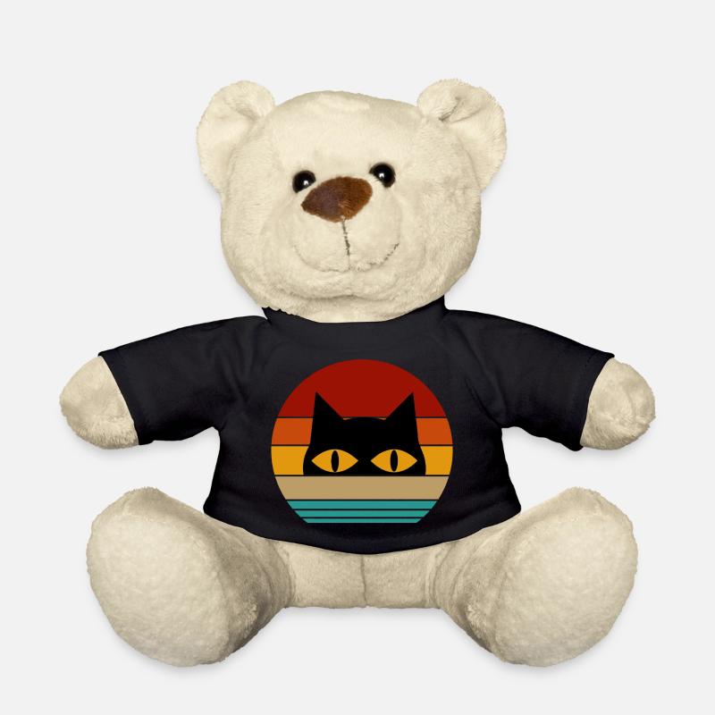 retro katze - Teddy - Schwarz