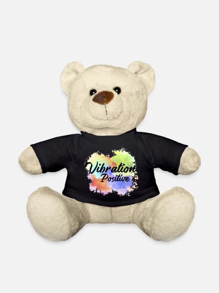 Positive vibration T-shirt. - Teddy Bear - black