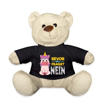 Bevor du fragst Einhorn - Teddy - Schwarz - Vorne