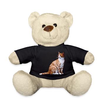 Katze Katzen Katze Cat Cats - Teddy Bear - black - Front