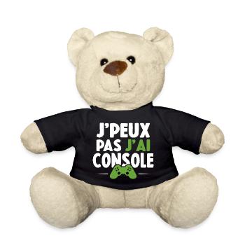 Je Peux Pas J'ai Console Cadeau Gaming - Nounours - noir - Devant