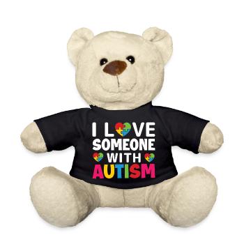 Love for Autism Awareness Design - Teddy Bear - black - Front