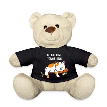 To do list , Nothing - Teddy Bear - black - Front