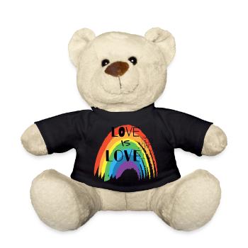 LOVE IS LOVE - Teddy Bear - black - Front