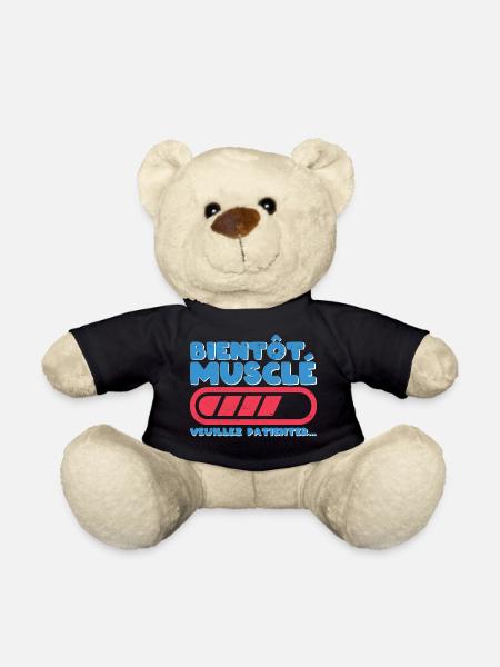 Bientôt Musclé Muscles en Attente Muscles en Cours - Nounours - noir