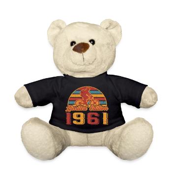 Fahrrad Bike Fahrradfahrer Geburtstag Baujahr 1961 - Teddy - Schwarz - Vorne