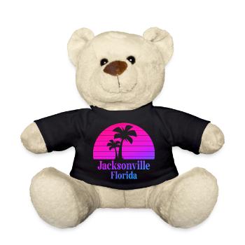 Jacksonville, Florida - Teddy Bear - black - Front