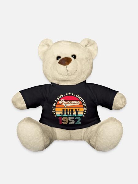 Awesome since Juli 1952 70. Geburtstag Herren Fun - Teddy - Schwarz