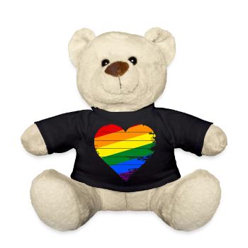 I Love LGBT - Teddy Bear - black - Front