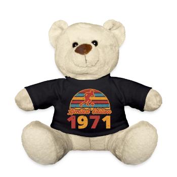 Footballer Football player Football birthday 1971 - Teddy Bear - black - Front
