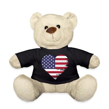 July 4 USA - Teddy Bear - black - Front