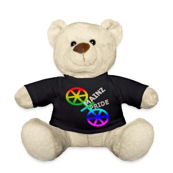 CSD Mainz Gay Pride Wappen sechsspeichige Räder - Teddy - Schwarz - Vorne