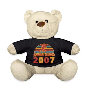 Footballer Football Player Football Birthday 2007 - Teddy Bear - black - Front